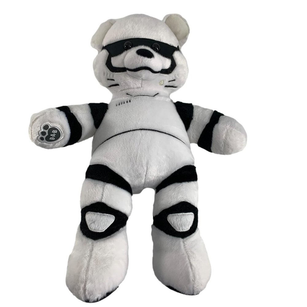 Star Wars Build a Bear 17" Plush Teddy White Black The Force Awakens Stuffed
